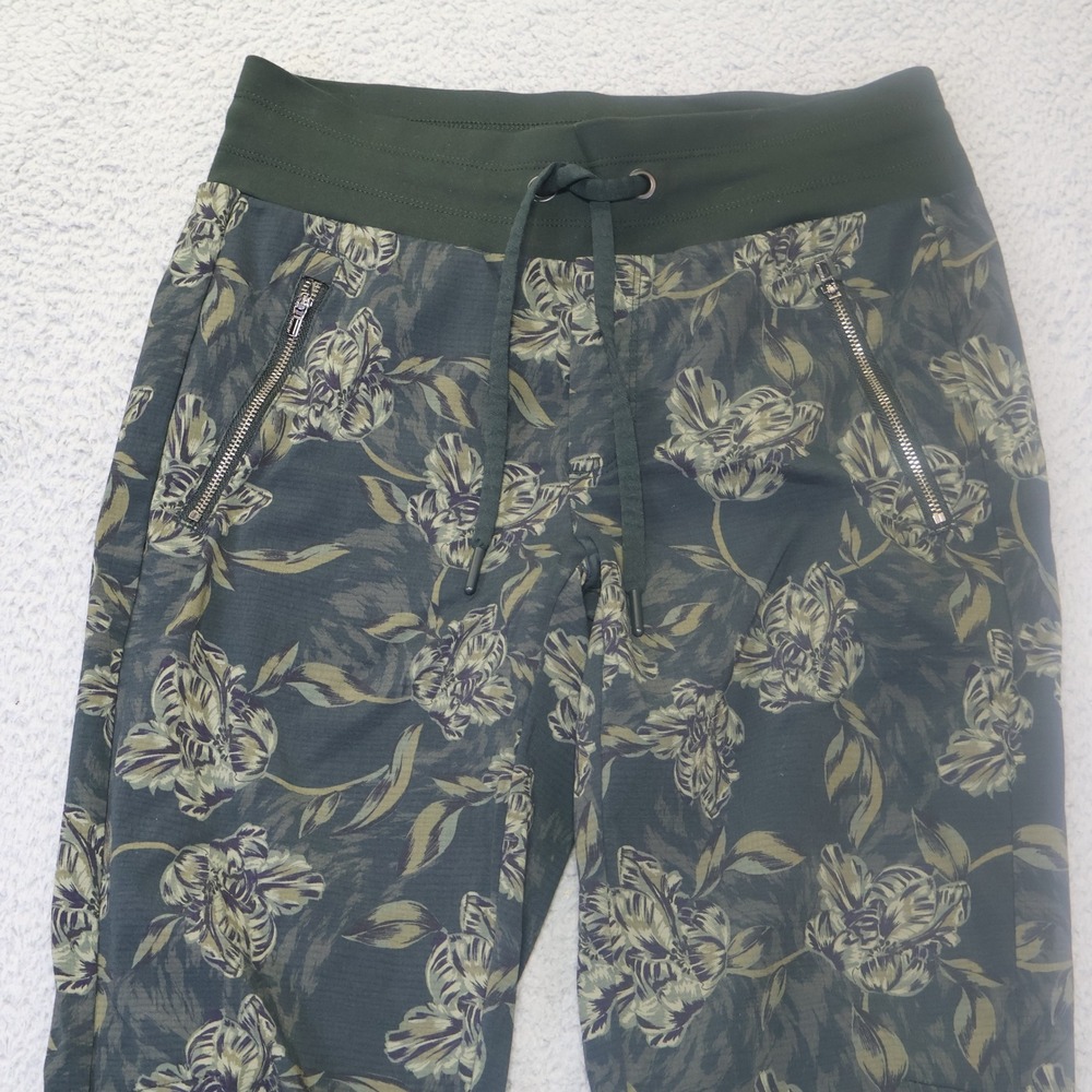 Athleta Trekkie North Printed Jogger Green Floral Hiking Pants Size 2 - Picture 2 of 9